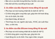 TẠI SAO LẠI SỬ DỤNG GLYCERIN HOẶC SILICONE CHO ĐỒNG HỒ ĐO ÁP SUẤT?