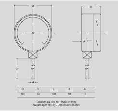 ĐỒNG HỒ ĐO NHIỆT ĐỘ SCHMIERER MODEL GU100