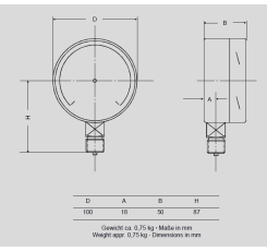 ĐỒNG HỒ ĐO ÁP SUẤT DẠNG CAPSULE SCHMIERER MODEL K100