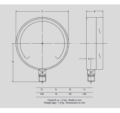 ĐỒNG HỒ ĐO ÁP SUẤT DẠNG CAPSULE SCHMIERER MODEL K160