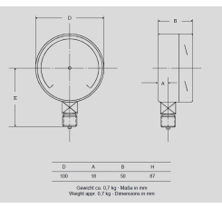 ĐỒNG HỒ ĐO ÁP SUẤT DẠNG CAPSULE SCHMIERER MODEL KU100