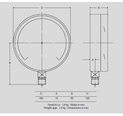 ĐỒNG HỒ ĐO ÁP SUẤT DẠNG CAPSULE SCHMIERER MODEL KU160