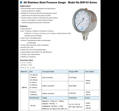 ĐỒNG HỒ ĐO ÁP SUẤT SHM SHP-03 SERIES