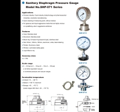 ĐỒNG HỒ ĐO ÁP SUẤT DẠNG MÀNG SHM SHP-071 SERIES