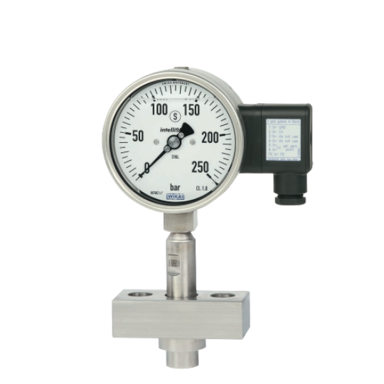Diaphragm seal with sterile connection For homogeniser machines WIKA 990.30  