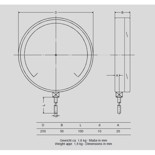 ĐỒNG HỒ ĐO NHIỆT ĐỘ SCHMIERER MODEL GU250