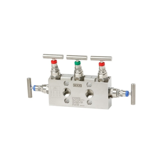 WIKA Valve manifold for differential pressure measuring instruments Models IV3, IV5
