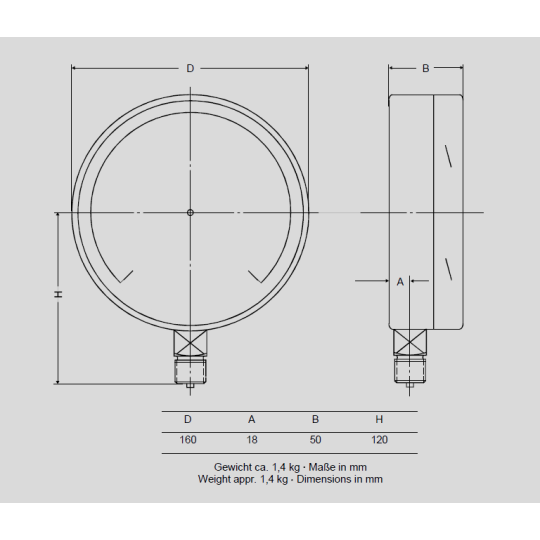 ĐỒNG HỒ ĐO ÁP SUẤT DẠNG CAPSULE SCHMIERER MODEL K160