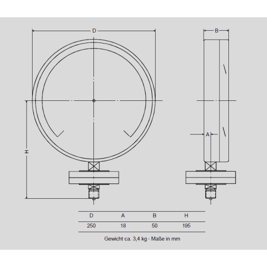 ĐỒNG HỒ ĐO ÁP SUẤT DẠNG MÀNG SCHMIERER MODEL PKU250